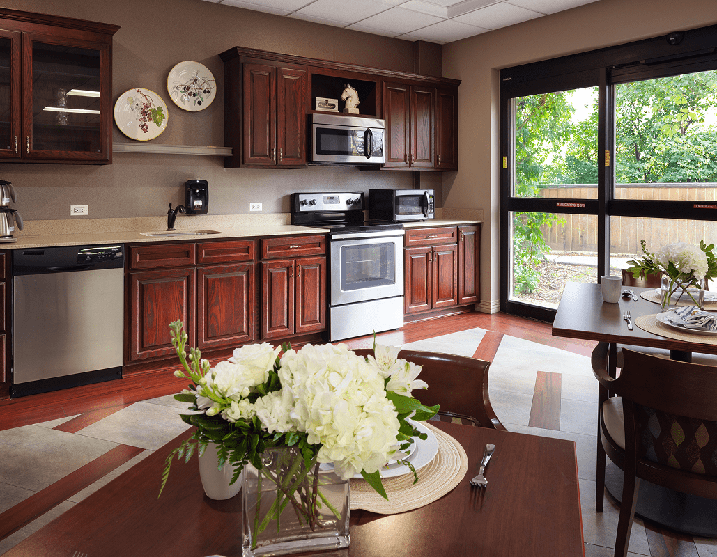 Dining room providing healthy meals for residents